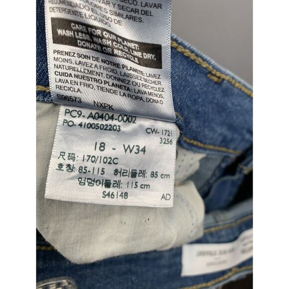 Levi's Signature Heritage Jeans Womens 18 High Rise Straight Distressed Denim - Picture 9 of 9